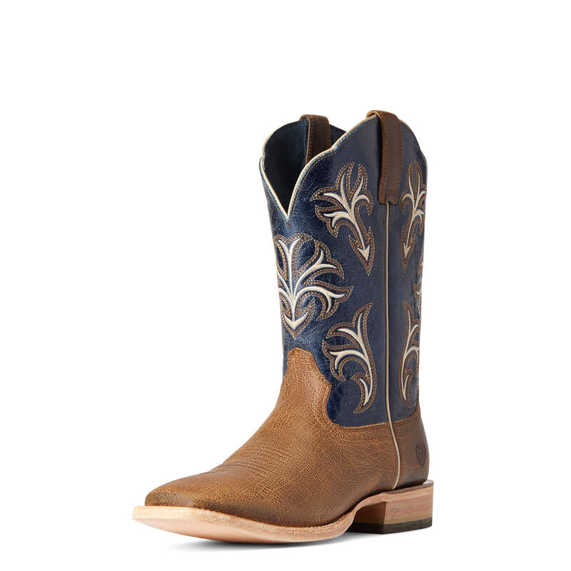 Botas Vaqueras Ariat Cowboss Marrones/Azul Marino Hombre - Chile 426-FNDTVR